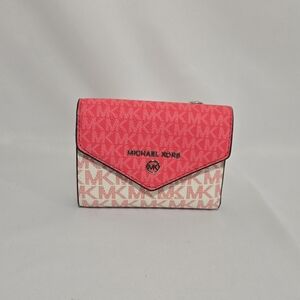 Michael Michael Kors Jet Set Charm Geran Multi MD ENV Trifold Leather Wallet